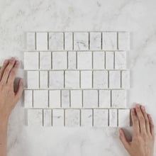Idris Carrara Marble Mosaic Tile